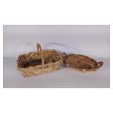 Two natural baskets, just in time for Easter,