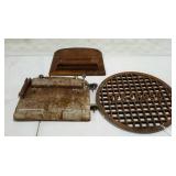 Ironworks. RED -CROSS grate and Sears INDESTRUCTO