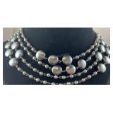 Premier designs jewelry, gray faux pearl necklace