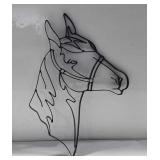 Metal horse head silhouette