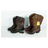 Two pairs of Ariat leather women