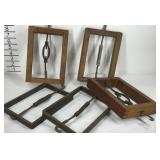 Five short bed display rails