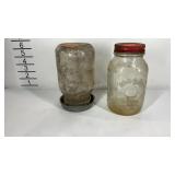Mason jar waterer and a mason jar