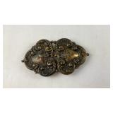 Sterling silver Victorian 2 part belt/sash buckle