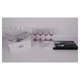 Silver plate serving pieces, new in box, 4