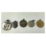 Five religious medals