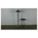 Table lamp-a little crooked and stand, 24" tall