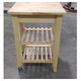 Natural wood cart, 34" tall