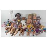 Dolls, Barbie dolls, baby dolls, and