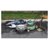 Scrap metal and Parts and pieces Group. Mower,