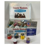 Cigar box with sewing tread