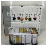 Three boxes of shot glasses, 18 total