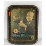 Advertising, early Pabst Blue Ribbon serving