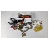 Costume jewelry, sunglasses and keychains