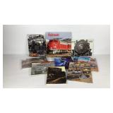 Railroad books, catalog, magazines and calendar