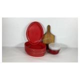 Poly food baskets,  bowls with lids and cutting