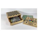 Wooden multi game box