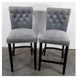 Pair of Home Counter Stools, Microfiber