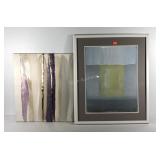 Abstract Wall art, framed and double matted