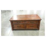 Pop-up two drawer TV stand