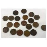 20 Indian head pennies