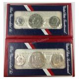 Two United States bicentennial silver