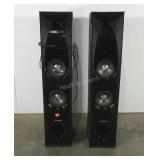 Samsung speaker towers, 39" tall