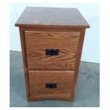Oak File Cabinet, letter size hanging files, 2