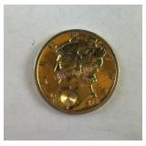 1938 Mercury Dime Gold Plated