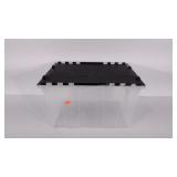 Plastic storage tote, 12 gallon, clear with