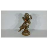 Wooden cherub statue, 23" tall