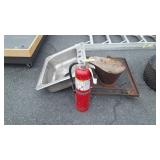 Hardware lot includes, Fire Extinguisher, ash