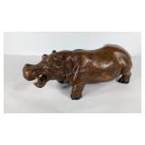 Ceramic Hippo statue, some paint chips as shown