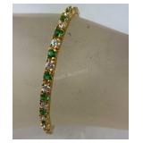 Gold over sterling silver bracelet 7in