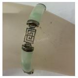 Sterling silver and stone bracelet 7in