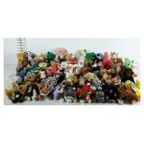 Collection of TY beanie babies, many with tags.
