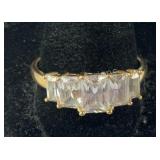 14k yellow gold CZ ring size 11.25 tested 3.62g