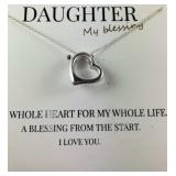 sterling silver heart necklace daughters are