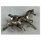 sterling silver horse brooch