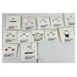 New Sterling silver jewelry, four necklaces and 8