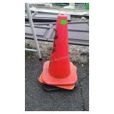 4 orange Safety Cones 18"
