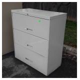 Metal 3 Lateral drawer File Cabinet, 36x18x40"