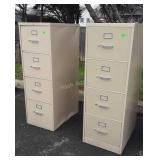 Two Hon 4 Drawer File Cabinets, both legal size,