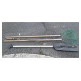 Fishing Accessories lot, 2 Catch nets 4ft wood