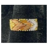 Gold over sterling silver ring size 8