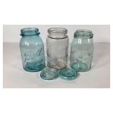 Three quart Canning jars, Ball, Economy and The
