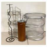 Home goods, collapsing hamper, corner shelf,