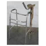 Handicap Walker with attached Arm Cane rest