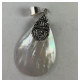 Sterling silver mother of pearl pendant