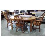 Dining table, 66" x 44" with a 12" insert, 2 side